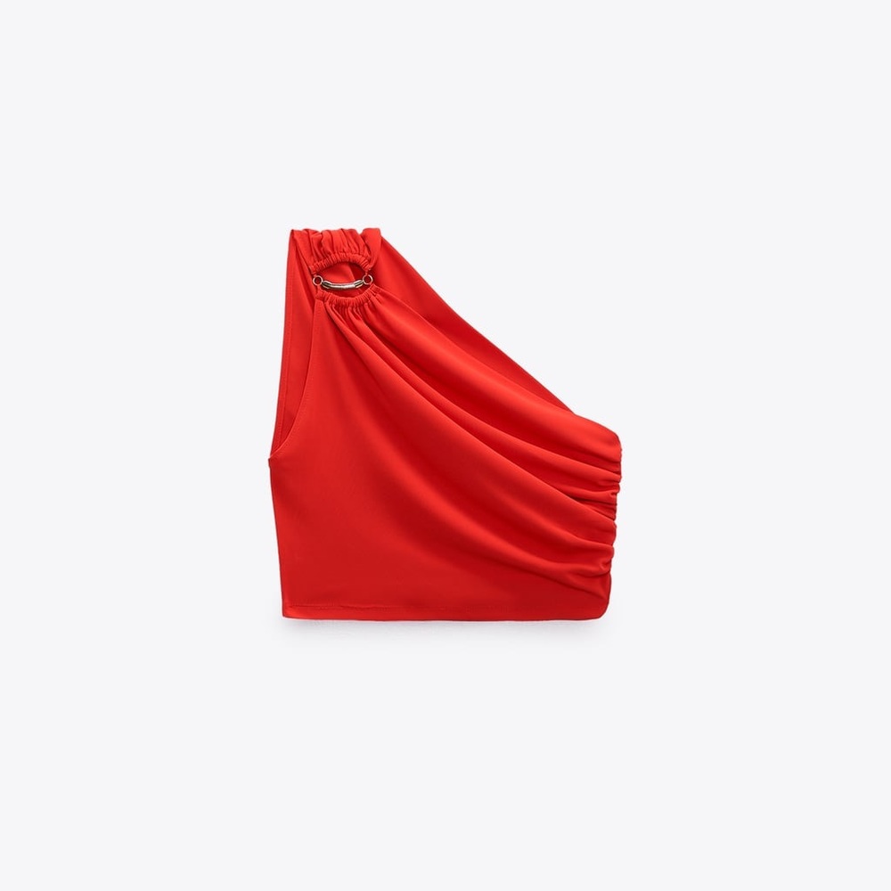 ZARA. Asymmetric top with gathering